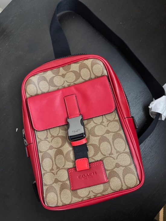 Coach Handbags - Coach Track Pack in Colorblock Signature Canvas Crossbody Bag